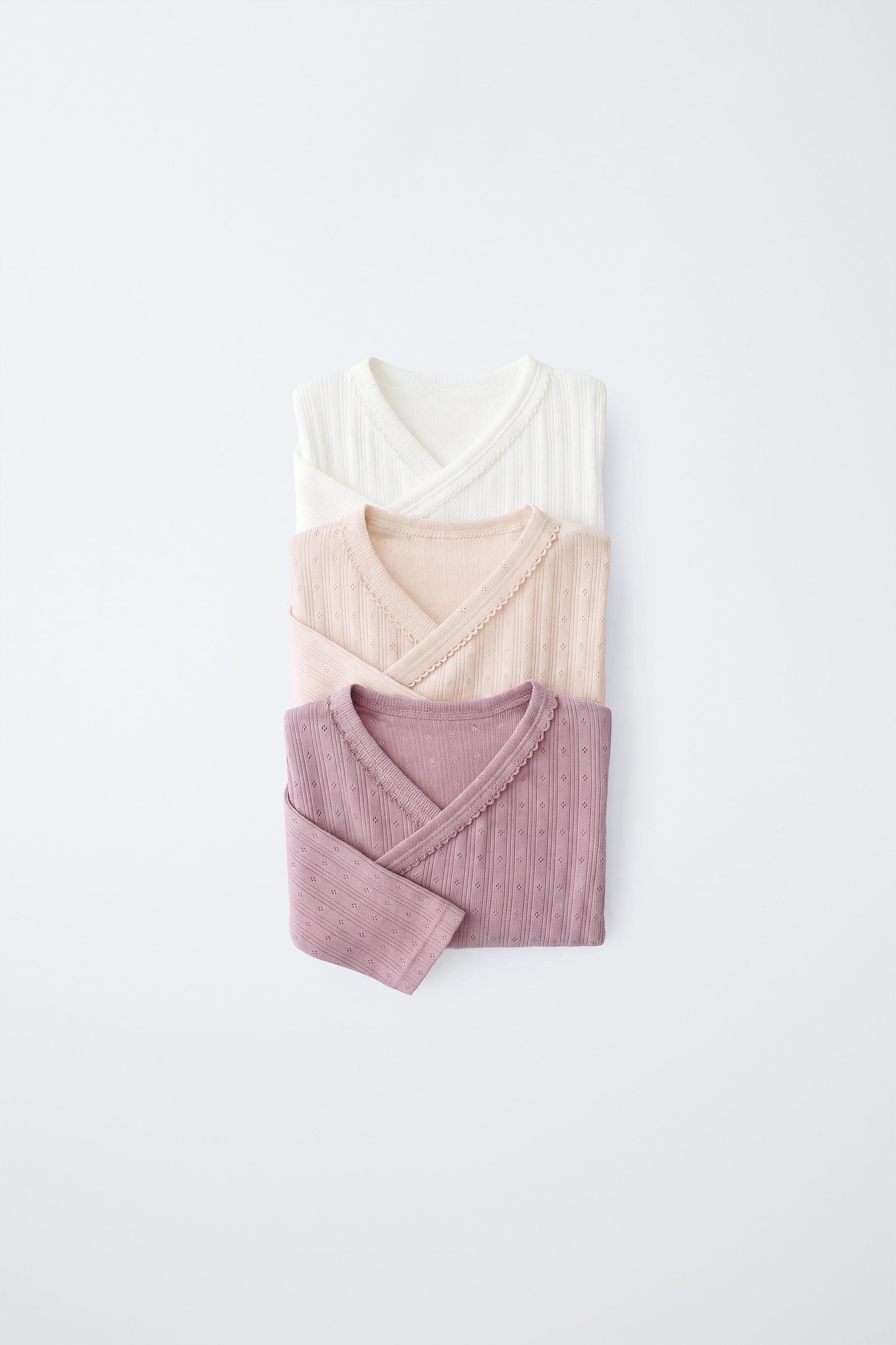 Three-Pack Pointelle Crossover Bodysuits